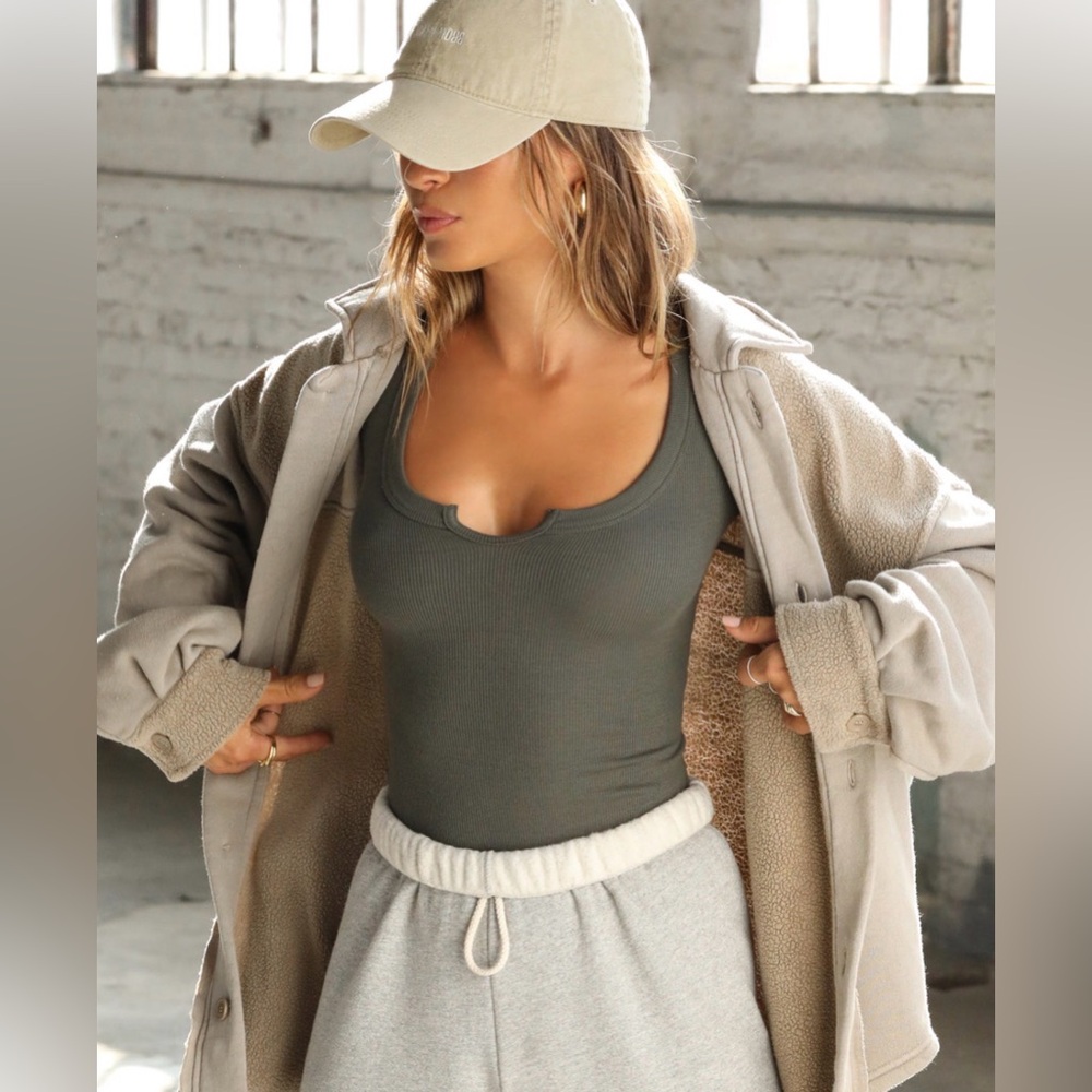 Notch Henley Long Sleeve in Mineral - Picture 2 of 10